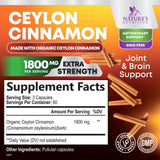 Nature's Nutrition Ceylon Cinnamon Capsules bottle with label