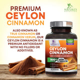 Nature's Nutrition Ceylon Cinnamon Capsules ingredients list
