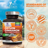 Nature's Nutrition Ceylon Cinnamon Capsules side view