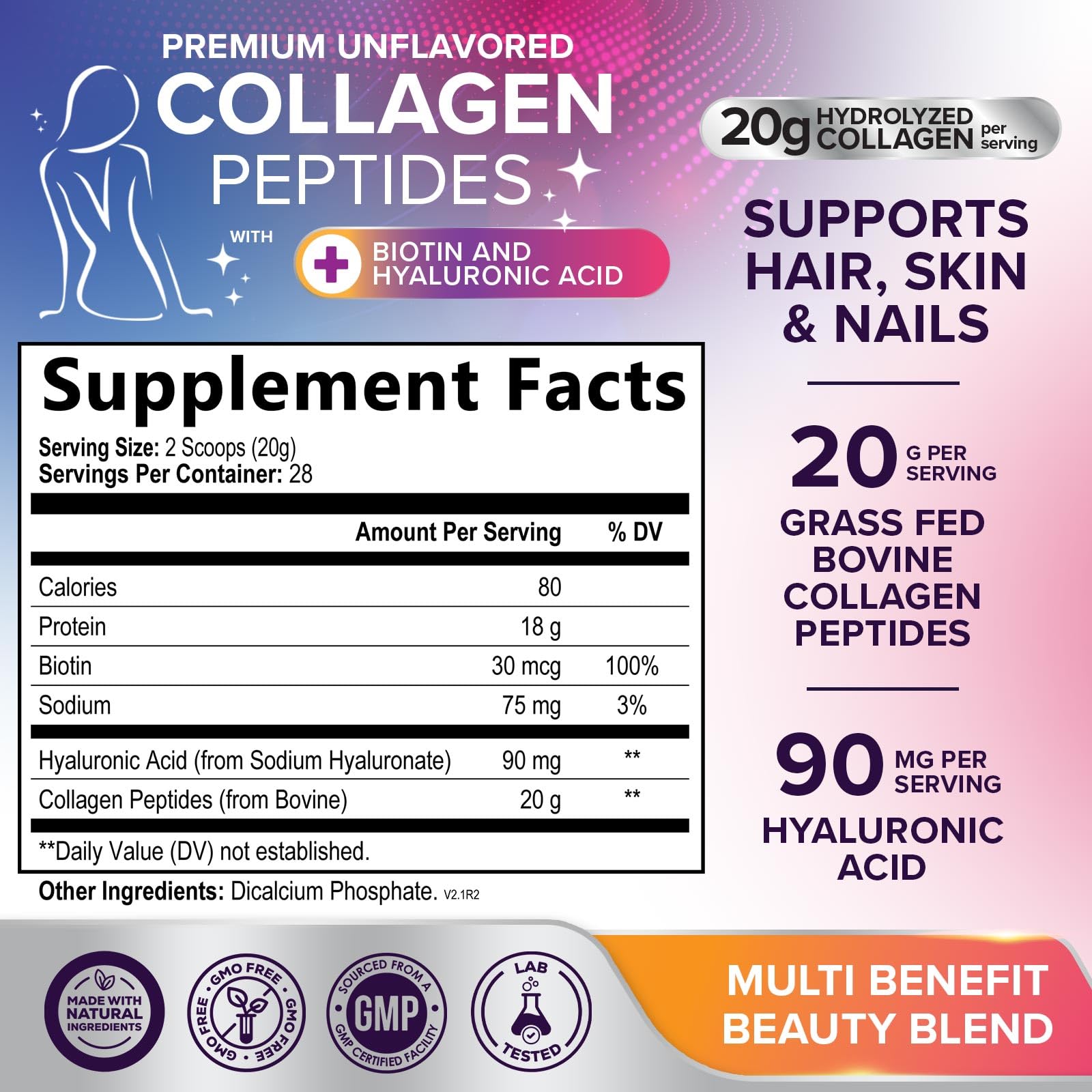 Nature's Nutrition Collagen Peptides Powder 563g packaging