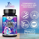 Nature's Nutrition Colostrum Supplement 1000mg capsules ingredients list