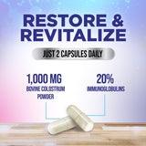 Nature's Nutrition Colostrum Supplement 1000mg capsules packaging