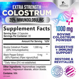 Nature's Nutrition Colostrum Supplement 1000mg capsules side view