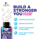 Nature's Nutrition Colostrum Supplement 1000mg capsules with black pepper extract