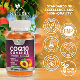 Nature's Nutrition CoQ10 Gummies 100mg back view of packaging