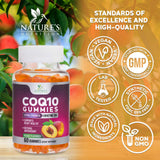Nature's Nutrition CoQ10 Gummies 100mg close-up of gummies