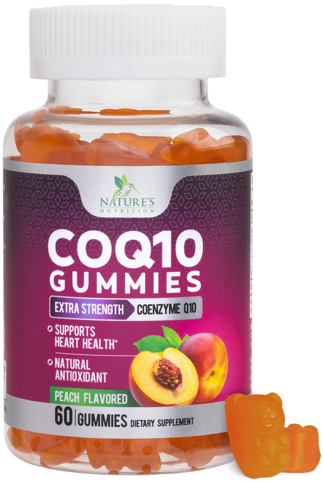 Nature's Nutrition CoQ10 Gummies 100mg front view packaging
