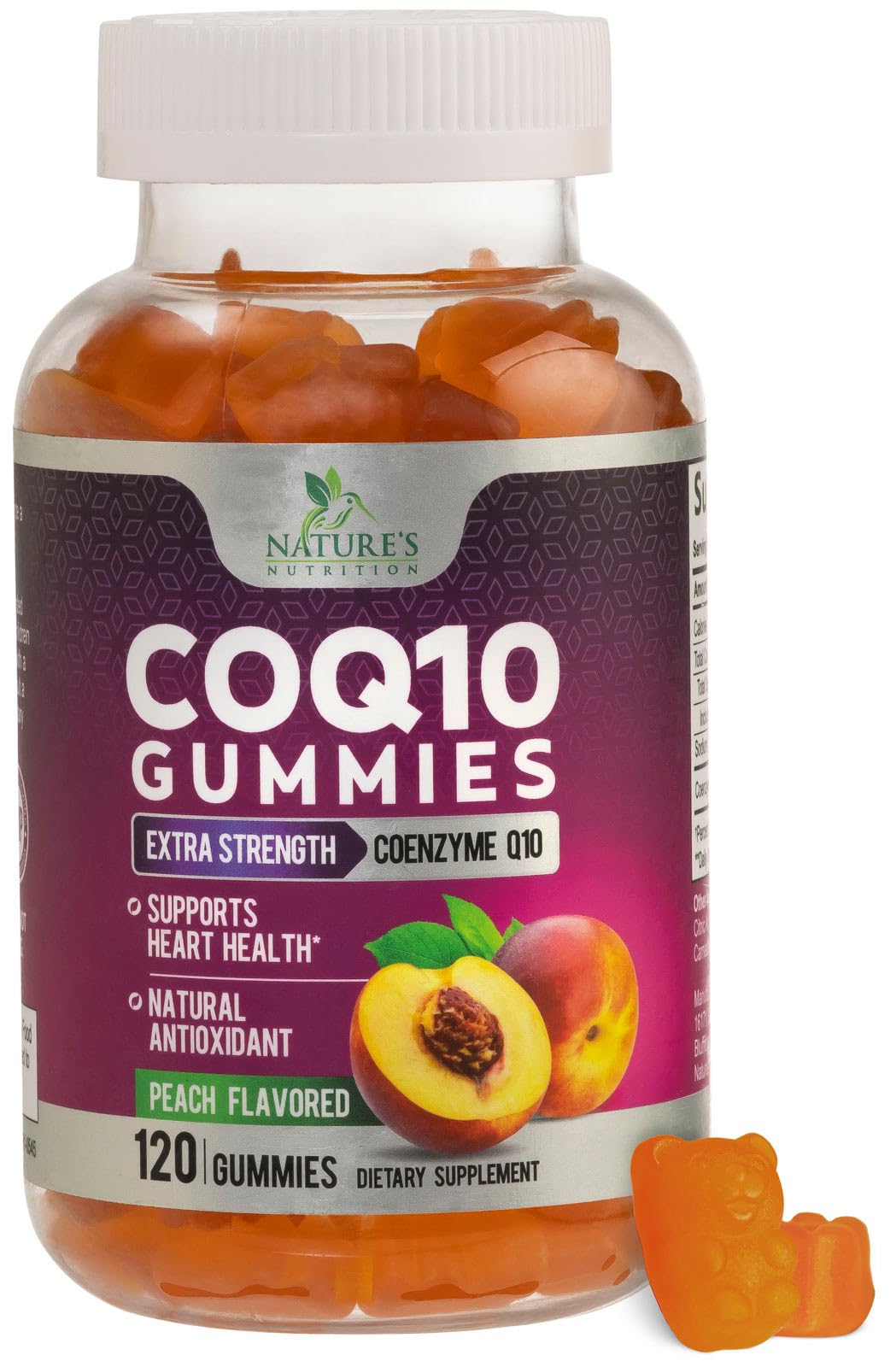 Nature's Nutrition CoQ10 Gummies 100mg front view packaging