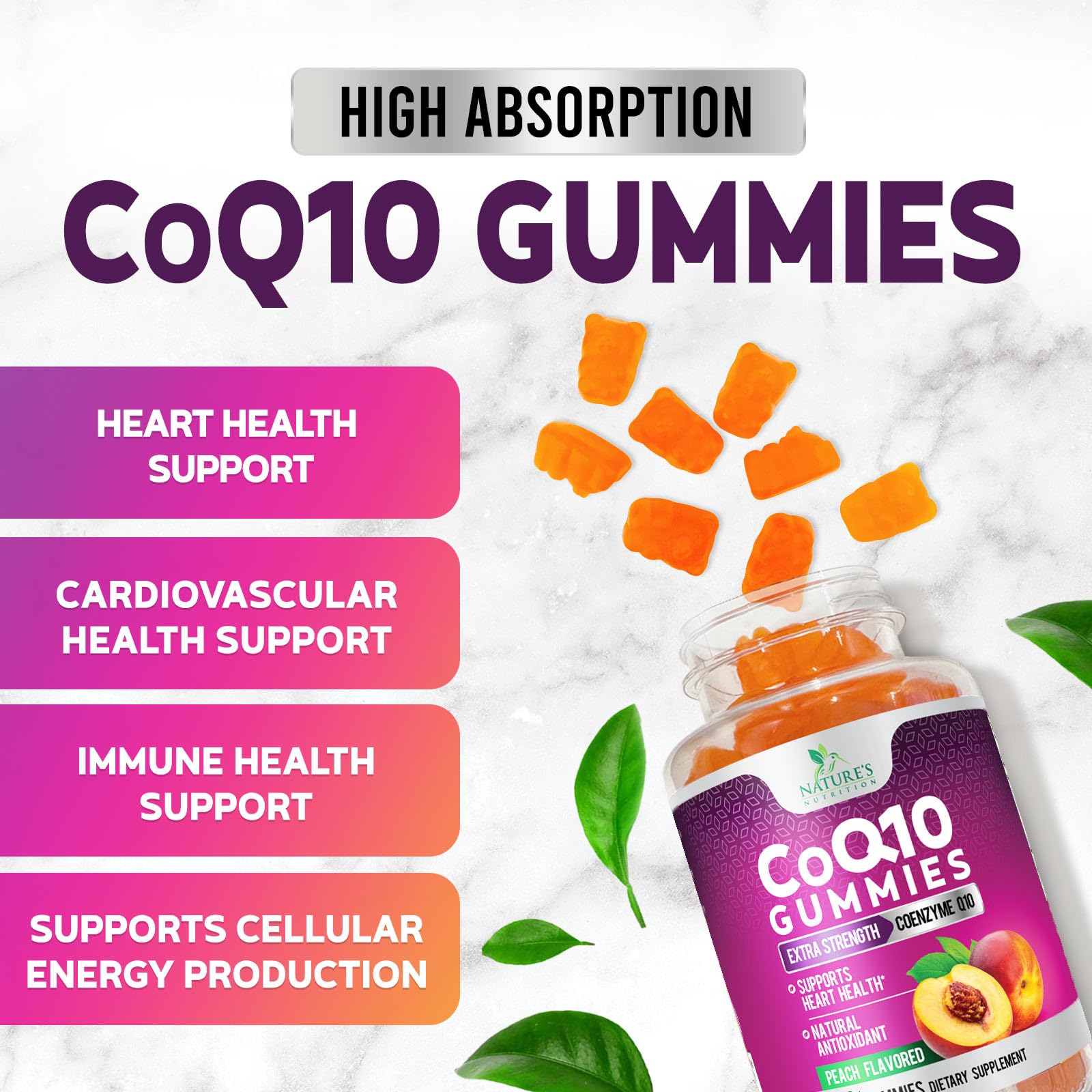 Nature's Nutrition CoQ10 Gummies 100mg lifestyle scene