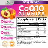 Nature's Nutrition CoQ10 Gummies 100mg side view showing gummy