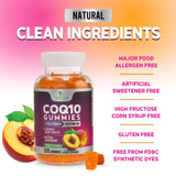 Nature's Nutrition CoQ10 Gummies 100mg with a spoonful of gummies