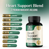 Nature's Nutrition CoQ10 Heart Support Supplement on a wooden table