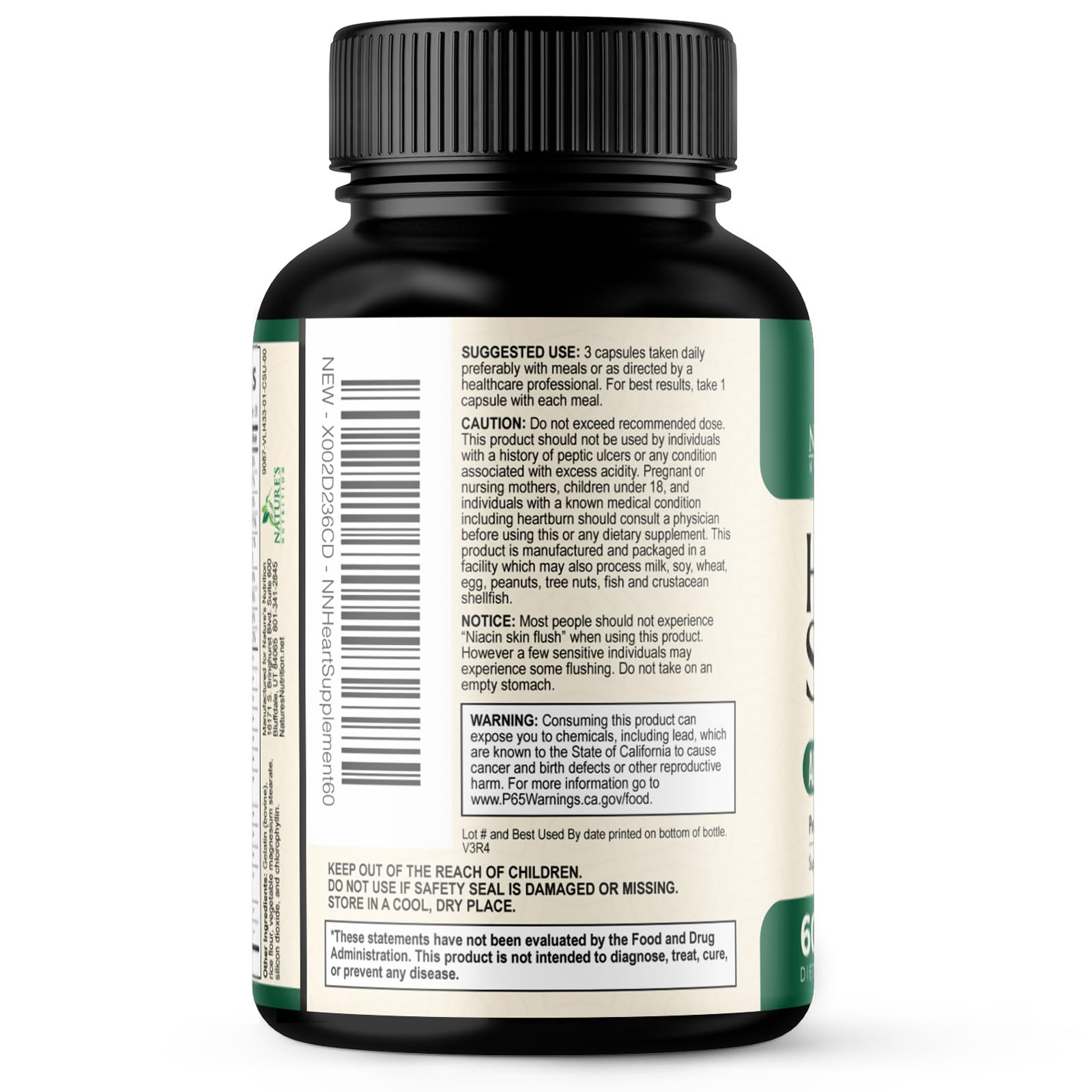Nature's Nutrition CoQ10 Heart Support Supplement with measuring spoon