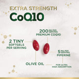 Nature's Nutrition CoQ10 Softgels 200mg bottle with label