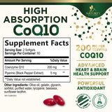 Nature's Nutrition CoQ10 Softgels 200mg side view