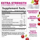 Nature's Nutrition Cranberry Gummies on a wooden table