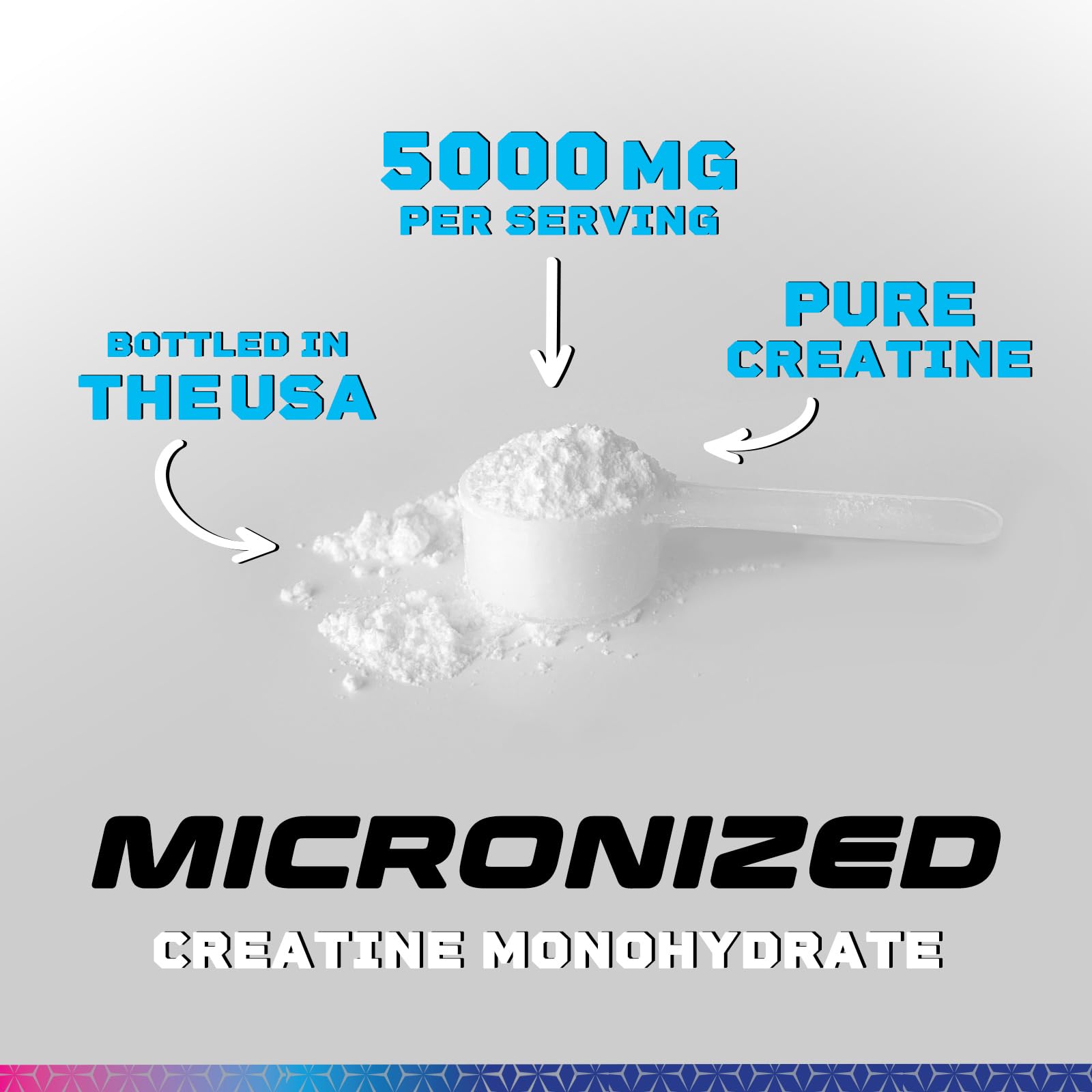 Nature's Nutrition Creatine Monohydrate Powder unflavoured powder close-up