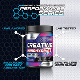 Nature's Nutrition Creatine Monohydrate Powder with gym equipment