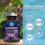 Nature's Nutrition Elderberry Capsules in a lifestyle setting