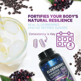 Nature's Nutrition Elderberry Capsules with measuring scoop