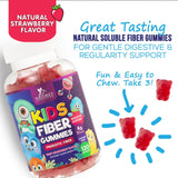 Nature's Nutrition Fiber Gummies for Kids lifestyle shot with kids enjoying gummies