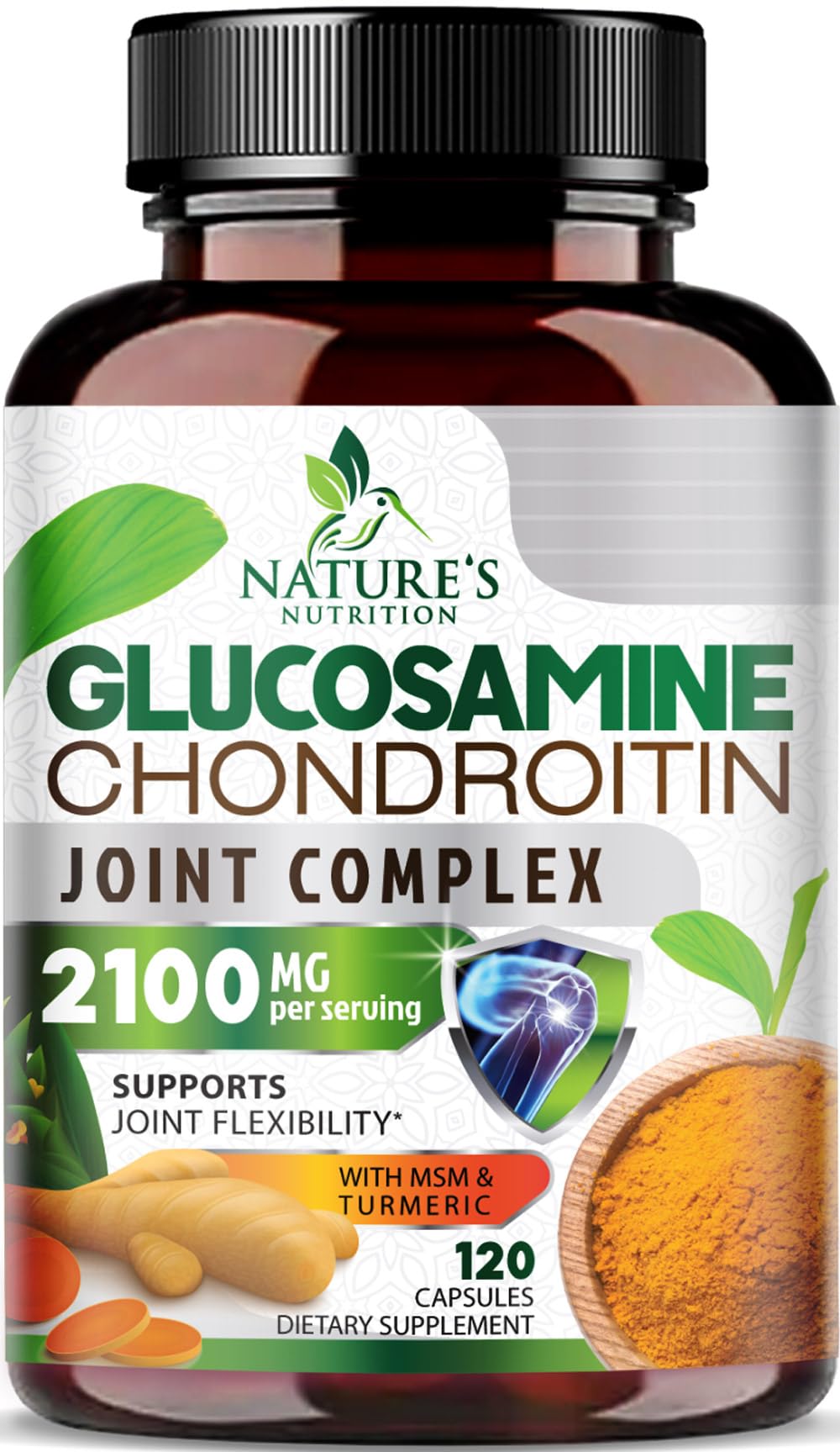 Nature's Nutrition Glucosamine Chondroitin MSM Complex front view