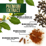 Nature's Nutrition Green Tea Extract 1000mg Capsules close-up