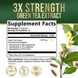 Nature's Nutrition Green Tea Extract 1000mg Capsules side view