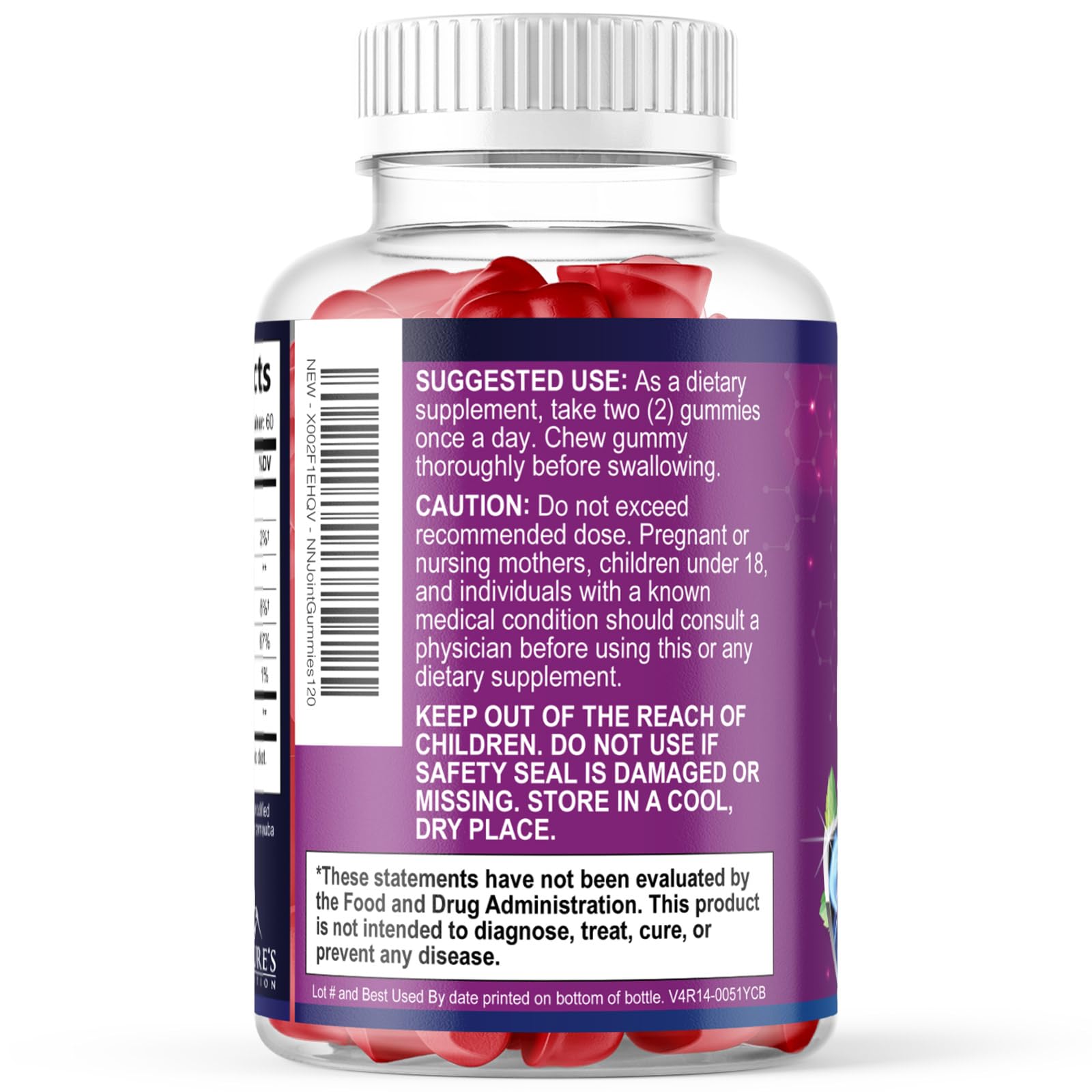 Nature's Nutrition Joint Support Gummies in a bowl