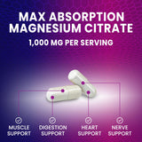 Nature's Nutrition Magnesium Citrate 1000mg back view