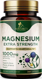 Nature's Nutrition Magnesium Citrate Capsules 1000mg front view
