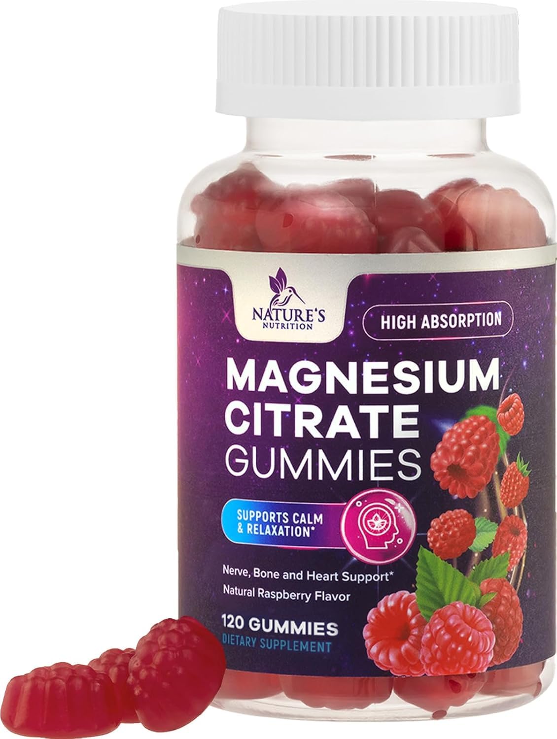 Nature's Nutrition Magnesium Citrate Gummies 422g front view