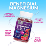 Nature's Nutrition Magnesium Citrate Gummies on a wooden table