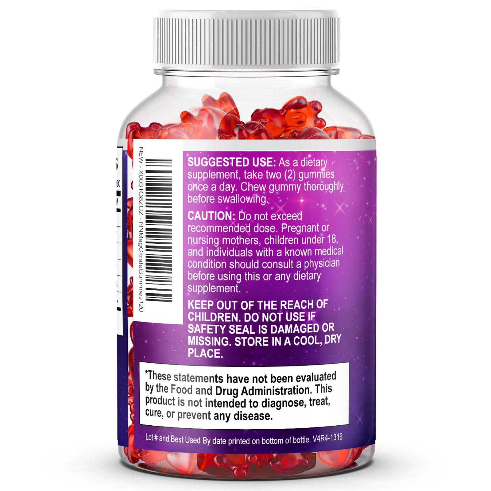 Nature's Nutrition Magnesium Citrate Gummies opened package