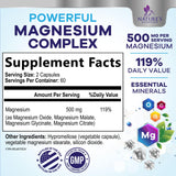 Nature's Nutrition Magnesium Complex Capsules side view