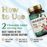 Nature's Nutrition Melatonin 10mg tablets in a hand for size comparison