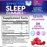 Nature's Nutrition Melatonin Sleep Gummies 12mg back view
