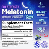 Nature's Nutrition Melatonin Sleep Supplement 10mg packaging side view