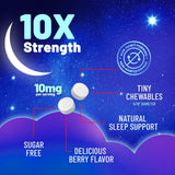 Nature's Nutrition Melatonin Sleep Supplement 10mg tablets close-up