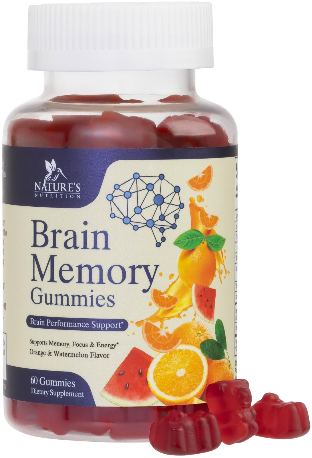 Nature's Nutrition Memory Gummies front view packaging