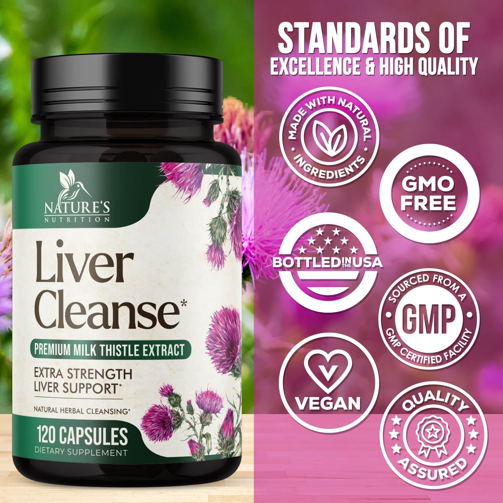 Nature's Nutrition Milk Thistle supplement ingredients list