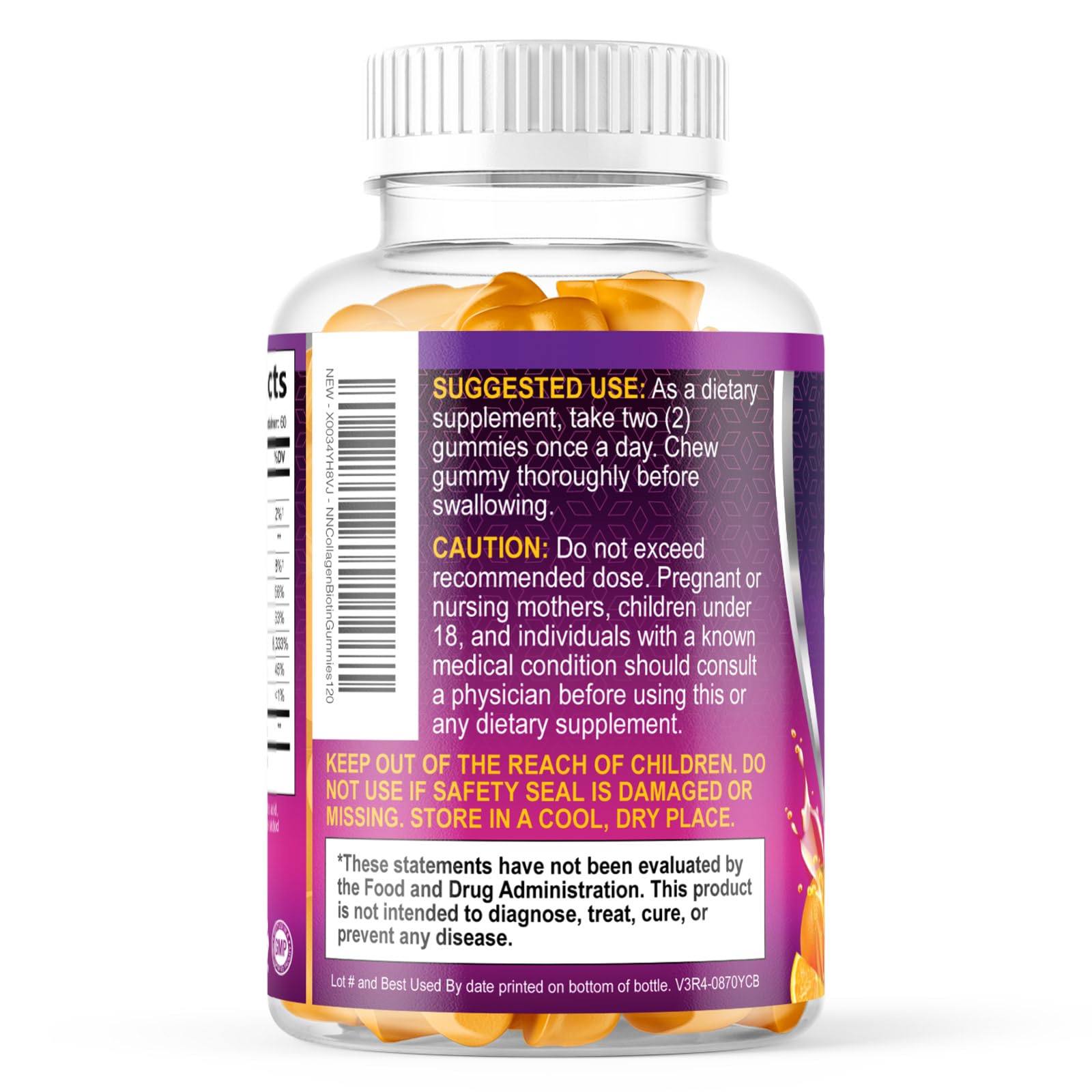 Nature's Nutrition Multi Collagen Gummies with a glass of water