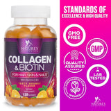 Nature's Nutrition Multi Collagen Peptides & Biotin Gummies side view