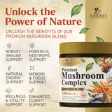 Nature's Nutrition Mushroom Complex Powder mixed in a cup of coffee