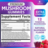 Nature's Nutrition Mushroom Gummies packaging with ingredients