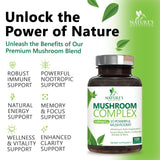 Nature's Nutrition Mushroom Supplement 10 in 1 Capsules close-up of capsules
