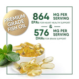 Nature's Nutrition Omega-3 Fish Oil 2400mg softgel bottle