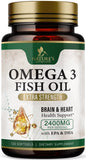 Nature's Nutrition Omega-3 Fish Oil 2400mg softgel front view