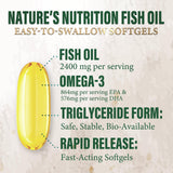 Nature's Nutrition Omega-3 Fish Oil 2400mg softgel side view