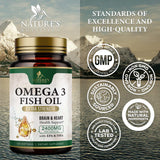 Nature's Nutrition Omega-3 Fish Oil 2400mg softgel with lemon flavour